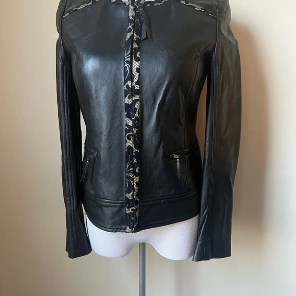 Robert Graham Mabel Woven Leather Jacket, size XS - Picture 3 of 9